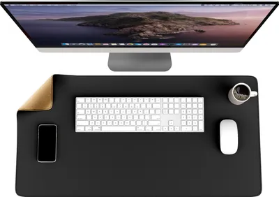 Produktbild von CSL Mauspad, XXL 800 x 400 x 3 mm Schreibtischunterlage, XXL Mousepad / Rutschfest, schwarz