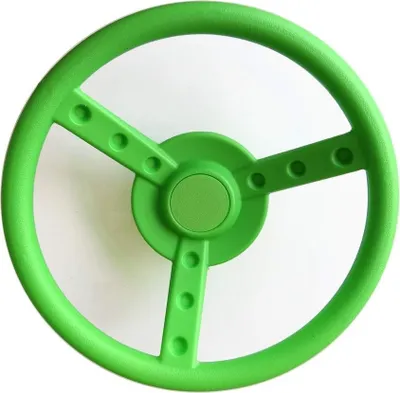 Image de Roue directrice Vert pomme Ø 300 mm Guidon pour maison de jeux Tour de jeux