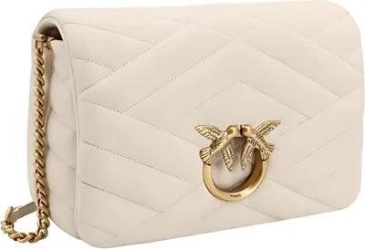 Produktbild von Pinko Love Click Umhängetasche für Damen in Weiß, Maße 27 x 18 x 11 cm