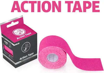 Obrázok produktu pre Ružová syntetická netkaná kineziologická páska 185 g/m² ACTION Tape 5 cm x 5 m