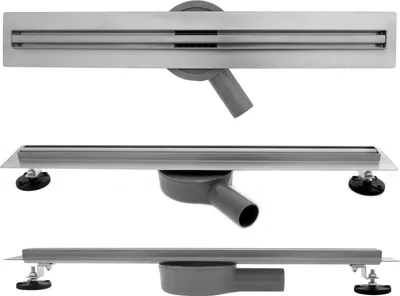 Produktbild von VBChome Duschrinne 80 cm Ultra Slim Flach  Edelstahl Bodenablauf Siphon mit Geruchsstop  Ablaufrinne für Badezimmer Duschablauf Komplettset