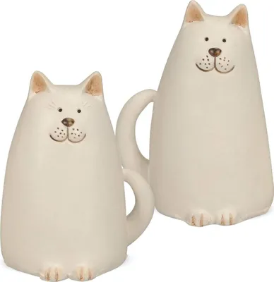 Immagine prodotto di Set di 2 statuette decorative in poliresina per gatti da giardino 9 x 12 cm