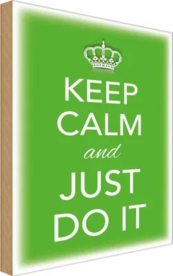 Produktbild von vianmo Holzschild 18x12 cm Keep Calm and just do it