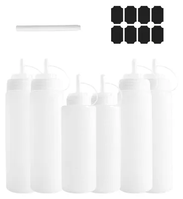 6 Knijpfleschen 4×500 ml + 2×360 ml, BPA-frei, wiederverwendbar