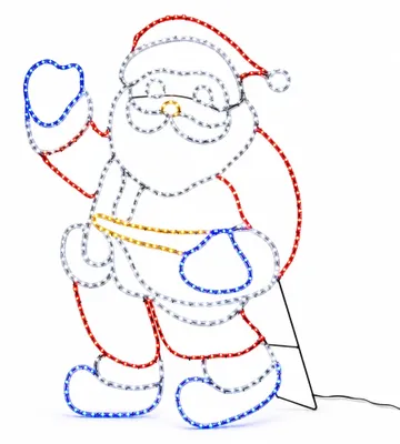 LED-Weihnachtsmann 91,5x109,5 cm, 522 bunte LEDs, Innen/Außen