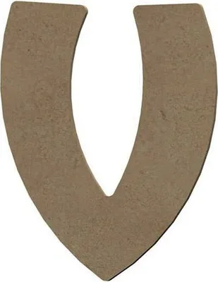 Image de Lettre majuscule V en bois MDF pour décoration - 8 cm