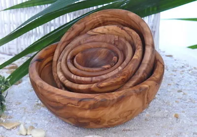 Produktbild von Schalen 6er Set, rund aus Olivenholz