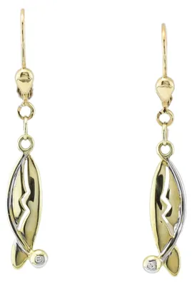 Produktbild von MIAMAR 1173360 Damen Ohrringe 14 Karat (585) Bicolor Bicolor Gold weiß