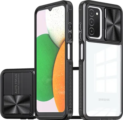 Produktbild von Galaxy A53 5G Hülle, TPU Bumper mit mit Schiebe Kamera Schutz Klar Schutzhülle für Samsung Galaxy A53 5G Schwarz