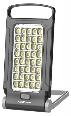 Productafbeelding van Alcapower Draagbare LED-lamp, 500 lumen, 4500mAh batterij, USB-C, zonnepaneel, 40 SMD 5730 LED's, 6500K licht, dimbaar