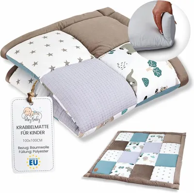 Produktbild von Spielmatte, Afrika Patchwork, rutschfest, waschbar, für Kinderzimmer
