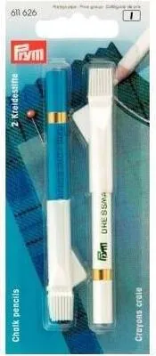 Produktbild von PRYM Kreidestifte mit Löschbürste, weiß/blau
