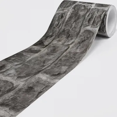 Produktbild von Selbstklebende Bordüre - Tapetenbordüre Wandbordüre - Dekorative Wandtatto - Steinverkleidung I - auf 5,00 m x 0,15 m je Rolle