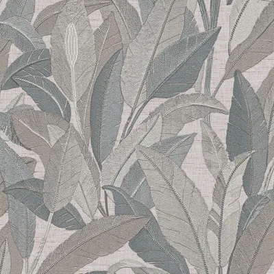 Produktbild von Profhome RE521054-DI Exklusive Luxus Tapete Floral platin-grau blau-grau 5,33 m2