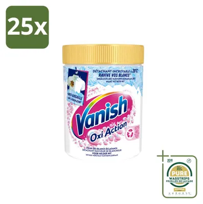 Produktbild von 25 x Vanish Oxi Action Whitening Wasbooster Pulver für weiße Wäsche 940 g - Vorratspackung - 25 Stücke