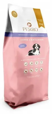 Zdjęcie produktu dla PERRO Indyk z królikiem karma sucha dla psa szczenięta 1kg