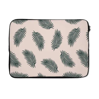 Produktbild von MuchoWow® Laptop Hülle 14 ZollSommer - Blätter - Rosa Laptoptasche - Laptoptasche - Stoßsicher - Schutzhaube