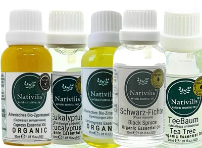 Zdjęcie produktu dla Zestaw 5 olejków eterycznych do aromaterapii