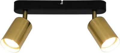 Zdjęcie produktu dla Listwa sufitowa Vila złoto-czarna 2xGU10x50W metal wym:26x12x12cm IP20 Zuma Line
