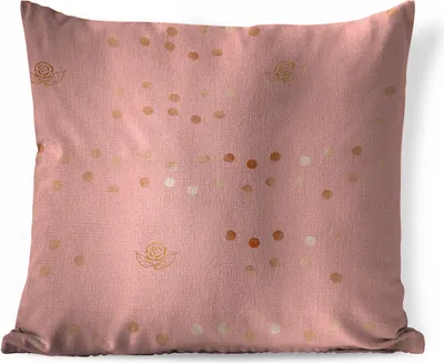 Produktbild von MuchoWow® Zierkissen Sofakissen Wohnzimmer Dekokissen 60x60 cm Rose - Rosa - Muster - Sitzfläche - Foto Polster
