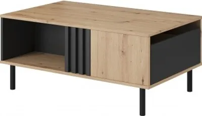 Obrázok produktu pre Konferenčný stolík MADDIE so zásuvkou dub artisan antracit