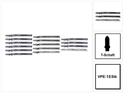 Zdjęcie produktu dla Bosch 2 607 011 436, Ostrze wyrzynarki, Drewno, 15 szt., Blister