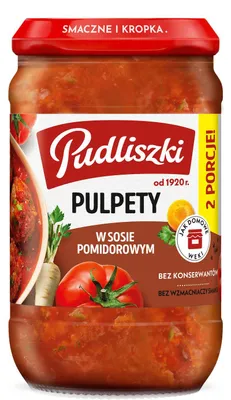 Obrázek produktu pro Pudliszki Vepřové masové kuličky v rajčatové omáčce 590 g