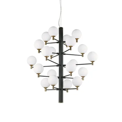 Obrázek produktu pro Copernico Contemporary Suspension Metal Black 20 Light 3W 3000K Warm Light