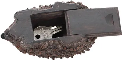 Realistischer Stein Schlüsselversteck Harz - Wetterfester Schlüsselsafe Mit Geheimfach Für Außenbereich 9x3.9x2cm