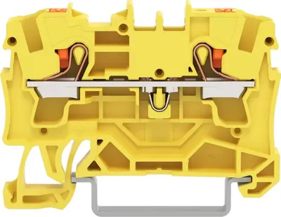 Immagine prodotto di Morsetto passante a 2 conduttori WAGO; con leva; 4 mm²; giallo 2204-1206