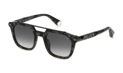 Image de Lunettes de soleil pour hommes Philipp Plein, modèle SPP001M, taille 51-22-145, couleur : gris