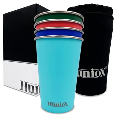 Image de Ensemble de 4 verres en acier inoxydable, capacité de 500 ml