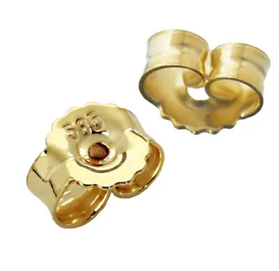 Produktbild von 1 Paar 585 Gelbgold 14k Butterfly Verschluss 7mm Gold Ohrstecker Loch 0,9mm 2085