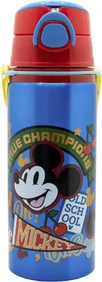 Image de Bouteille d'eau pour enfants of Aluminium of 730 ml avec sangle, poignée, bouchon et paille of Mickey