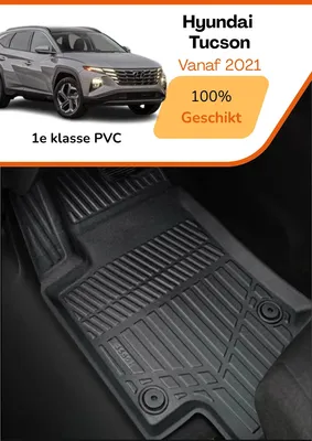 Image de Hyundai Tucson 2021 à aujourd'hui – Tapis de sol haut de gamme aspect carbone – TPE de haute qualité – Protection toutes saisons – Bords surélevés – Antidérapants