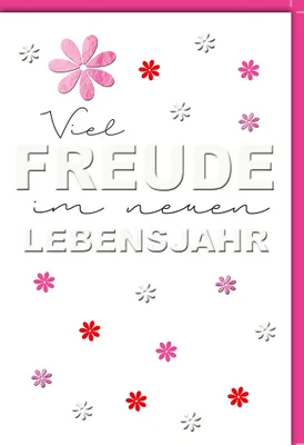 Produktbild von Geburtstag - Glückwunschkarte im Format 11,5 x 17 cm - kleine Blümchen