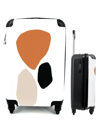 Produktbild von MuchoWow® Koffer Handgepäck Trolley Rollkoffer Kleine Reisekoffer mit 4 Rollen - Abstrakt - Minimalismus - Design - Cabin Size < 55x40x23 cm & 55x40x20 cm - Fotokoffer - Kabinenkoffer - Boardgepäck - Reise-Box - Reisekoffer - Reisegepäck - Koffer mit Bild - Trolley für Kinder