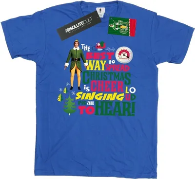 Produktbild von Elf - "Christmas Cheer" T-Shirt für Herren BI23685 (S) (Königsblau)