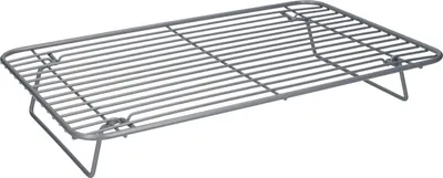 Obrázok produktu pre MasterClass Smart Keramický drôtený rošt do rúry s nepriľnavým povrchom z uhlíkovej ocele so sklopnými nožičkami, 35,5 x 23 cm Grau