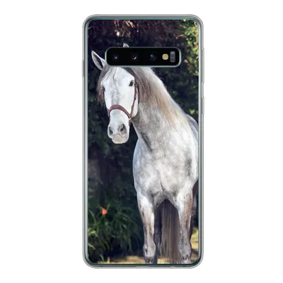 Produktbild von MuchoWow® Handyhülle Schutzhülle Hülle für Samsung Galaxy S10 Pferd - Halfter - Natur Silikon Softcase Handy Hülle - Handytasche