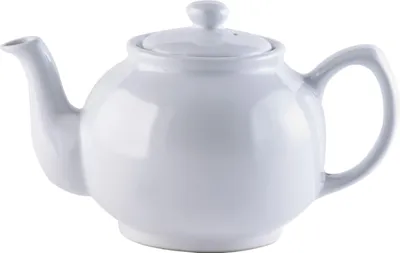 Produktbild von Teekanne für 2, 6 oder 10 Tassen, klassisch weiß, in 3 Größen: 1100 ml