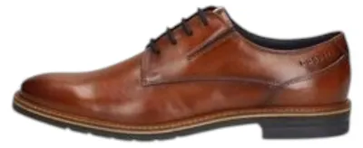 Image de Bugatti Merlo : Chaussures pour hommes, chaussures de ville, élégantes chaussures à lacets, couleur marron, style décontracté