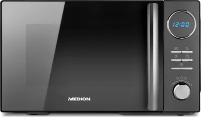 Obrázek produktu pro Mikrovlnná trouba MEDION 3 v 1 s grilem a konvekcí (23 litrů, 900 W, 1 000 W gril, 1 680 W konvekce, 10 automatických programů, funkce rozmrazování, displej, MD11493) černá