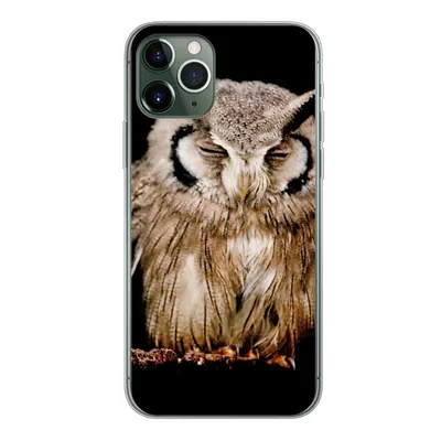 Produktbild von MuchoWow® Handyhülle Schutzhülle Hülle für iPhone 11 Pro Eule - Vogel - Schwarz Silikon Softcase Handy Hülle - Handy