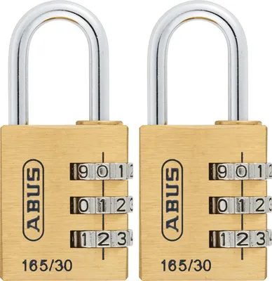 Produktbild von ABUS Zahlenschloss 165/30 aus Messing, 3-stelliger Code, Stahlbügel