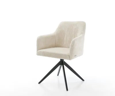 Zdjęcie produktu dla Krzesło do jadalni DELIFE Greg-Flex Cord Beige Szeroka rama krzyżowa Czarne Sprężyny kieszeniowe