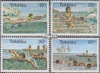 Produktbild von Briefmarken Tokelau 1980 Mi 66-69 (kompl.Ausg.) Jahrgang 1980 komplett postfrisch Wassersport