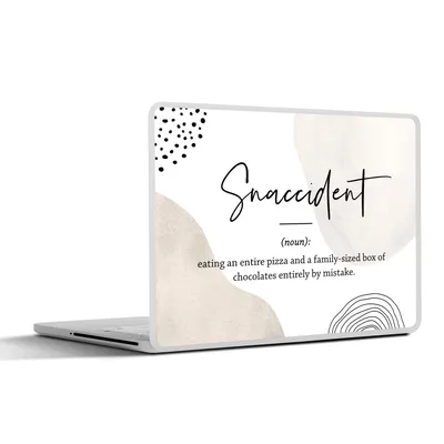 Produktbild von MuchoWow® Laptop Aufkleber Sticker Cover Sprichwörter - Snaccident - Zitate - Wörterbuch - Snaccident Definition 32.5x23.5 cm - Sticker für Laptop - Selbstklebend