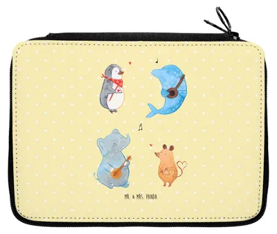 Produktbild von Mr. & Mrs. Panda Etui Big Band - Gelb Pastell - Geschenk, Federmappe, Triangel, Bleistiftetui, Musik, Pinguin, Lustige Sprüche, Mäppchen, Stifte, Federmäppchen, Elefant