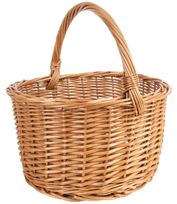 Productafbeelding van Creative Home Rieten Mand met Handvat, Natuurlijke Bruine Kleur